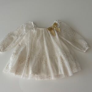 Elegant Gold and Cream Kids Formal Dress